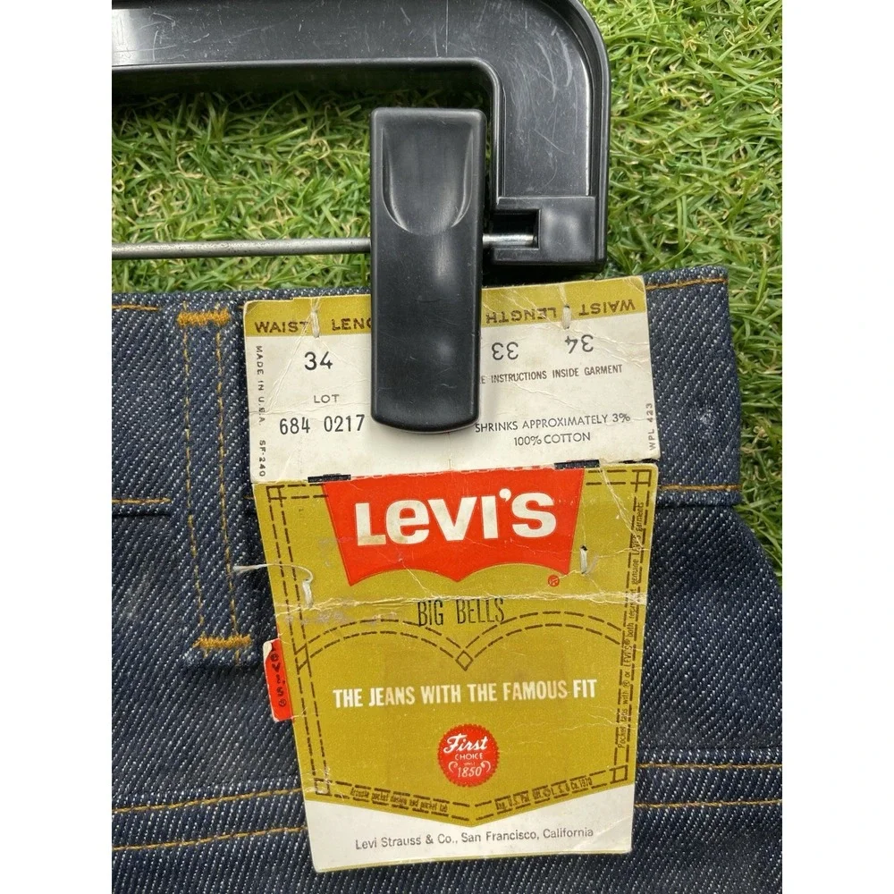 Vintage Levis Orange Tab 646 Jeans Mens 34x33 Flare Bell Bottom Deadstock NWT